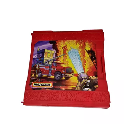 Matchbox Pop Up Red Fire Station Playset Fold N Go • $19.57