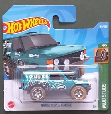 Hot Wheels 2022 Mud Studs #159 RANGE ROVER CLASSIC Green Expedition MINT • £2.50
