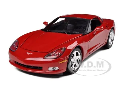 2005 Chevrolet Corvette C6 Coupe Red 1:24 Diecast Model Car By Motormax 73270 • $19.99