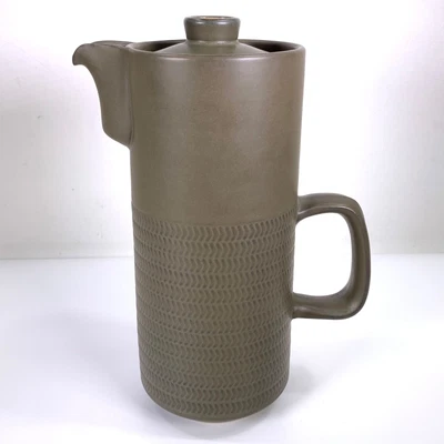 Denby Chevron Coffee Pot Large 25cm 2.25 Pint Gill Pemberton 1960s Vintage • £19.99