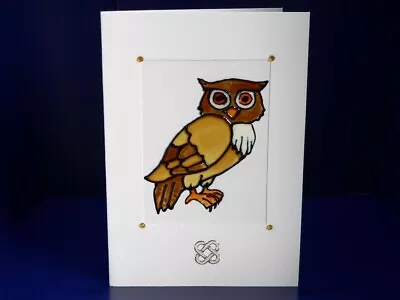 £3.50 • Buy Hand Painted Owl Greetings Or Occasion Card