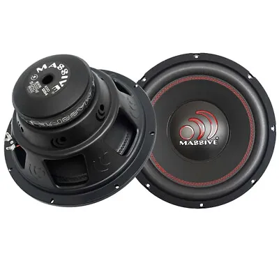 (2) Massive Audio Eco 12-s4 12  500w Rms Single Voice Coil 4 Ohm Car Subwoofers • $129.99