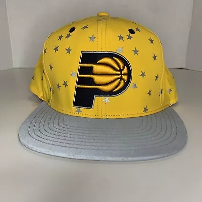 Indiana Pacers Mitchell & Ness Mens Cap Yellow All Over 3M Snapback Hat • $19.99