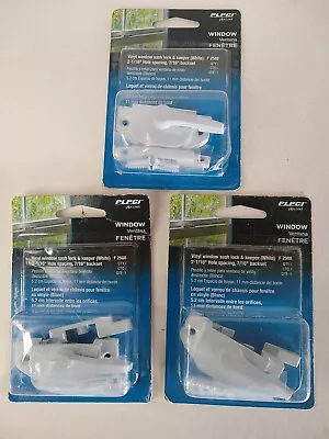 Vinyl Window Sash Lock & Keepers White (3) PLPCI F 2588 • $19.99