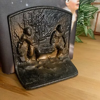 Pirates Single Antique Bookend Treasure Chest Ship Vintage Iron Bronzed Finish • $25