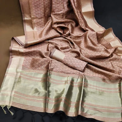 $91.22 • Buy Handloom Silk Saree Blouse New Sari Indian Pakistan Wedding Bollywood Party Wear