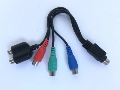 S Video 7 Pin Male To RGB Component Female With Audio L R Adapter Cable • £4.99