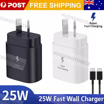 25W Super Fast Wall Charger + Type-C Cable For Samsung Galaxy S21 S22 S23 Ultra • $16.89