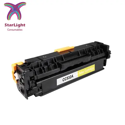 Yellow Toner Cartridge CC532A Compatible With HP CM2320 2320DN 2320FXI 2320NF • £10.29