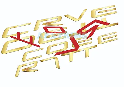 Gold 1/16 Raised Logo Letter For C5 Corvette 96-2004 Front & Back Us Made • $19