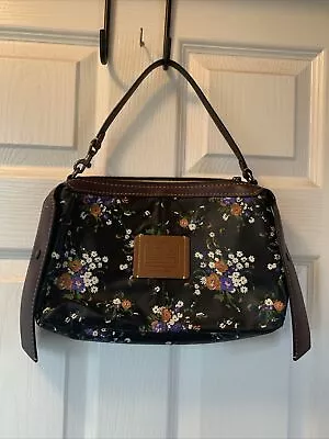 Coach Black Floral Purse Hobo Handbag K1780-86760 • $100