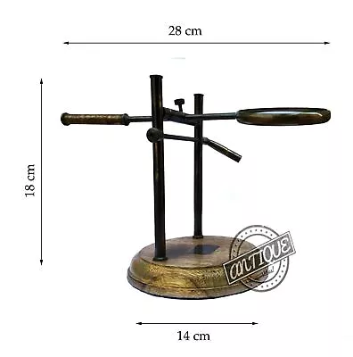 Vintage LENS MAGNIFYING GLASS WITH STAND - VINTAGE MAGNIFIER STYLE - OFFICE • £39.01