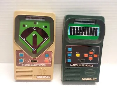 VTG Mattel Electronics Handhelds Game Lot Baseball & Football II 1978 Working!!! • $49.99