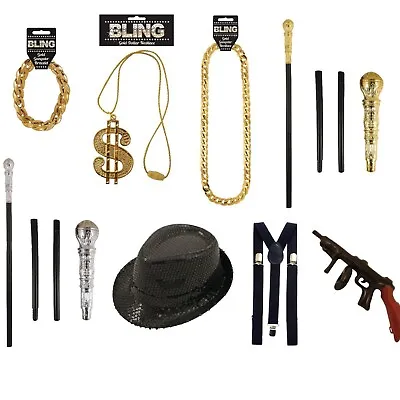 Gangster Fancy Dress Costume Accessory Party Rapper Halloween Party Dress Up • £4.08