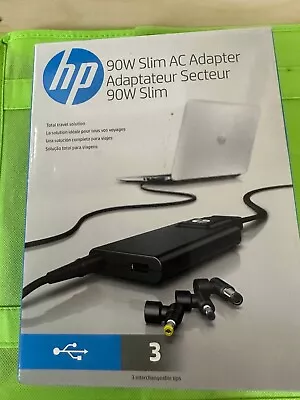 G6H45aa Genuine HP Slim With USB AC Adapter - Power Adapter - 90 Watt • $35