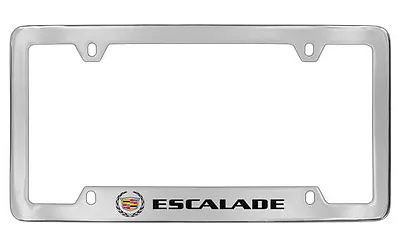 Cadillac Escalade Chrome Plated Metal Bottom Engraved License Plate Frame Holder • $34.95