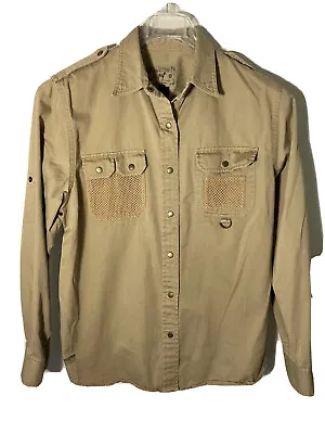 £32.70 • Buy Ralph Lauren Safari Outfitters Women L Heavy Cotton Safari Shirt In Desert Khaki