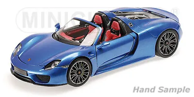 Minichamps 110062432 1/18 PORSCHE 918 SPYDER 2013 BLUE METALLIC Model LIMITED • $264.06