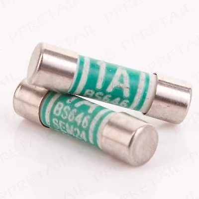 2 X REPLACEMENT 1 AMP FUSE 1A Toothbrush Bathroom Shaver Mains Plug Unit 19mm • £3.89