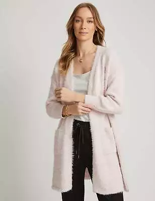 Capture - Womens Jumper - Long Winter Cardigan Cardi - Pink - Sweater - Feather • $17.51