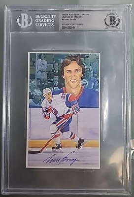 Mike Bossy '92-96 ⭐HALL OF FAME⭐ LEGENDS OF HOCKEY BECKETT AUTHENTIC AUTOGRAPH  • $200.22