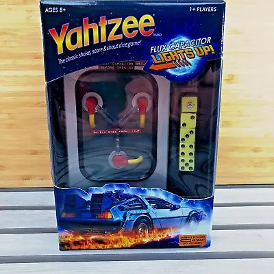 Yahtzee Back To The Future Dice Game Flux Capacitor Lights Up Collectors Edition • £89.26