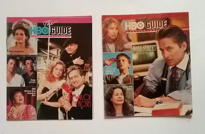  The Hbo Cable Tv Guide  Vintage Booklet Magazine Two Issues  Michael Douglas  • $10.99