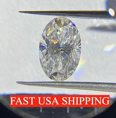 Fiery Oval Moissanite Loose Stone Certified VVS Clarity D Color • $113.72