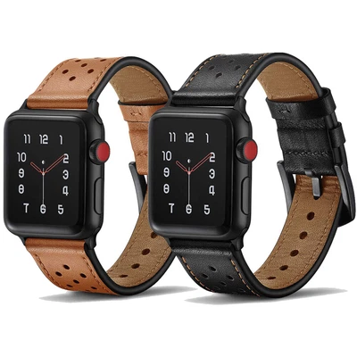 $4.99 • Buy Real Genuine Leather Band For Apple Watch IWatch All Series 8 7 6 5 4 3 2 1 SE