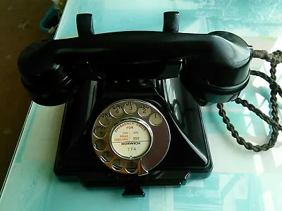 £121.50 • Buy GPO Vintage Art Deco Bakelite 232 Telephone 1940's. Super Condition.