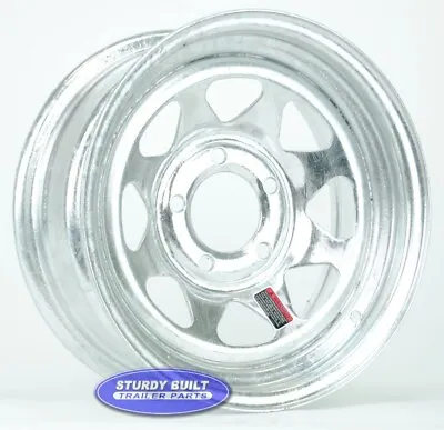 Boat Trailer Wheel 14  Hot Dipped GALVANIZED 5 Lug Rim 5 On 4 1/2 Inch Bolt • $112.55