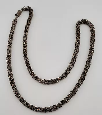 Unique Vintage Sterling Silver Taxco Mexico Byzantine Style Chain 22.75  • $95