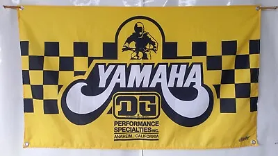 Vintage Motocross Enduro Flag Banner Sign Logo Yamaha Dg Room Garage Shop • $35