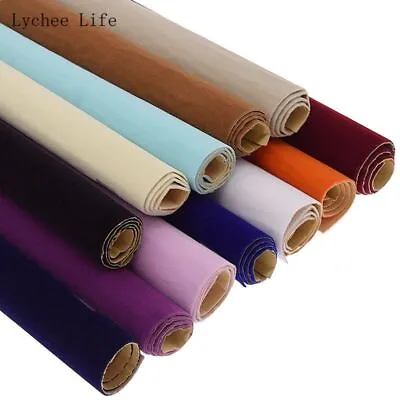 Self Adhesive Velvet Fabric Sheets Sticky A4 Size Soft Crafts Liners Sewing Tool • £9.72