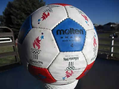 1996 Olympics Atlanta USA Molten Soccer Ball Used Collectible Rare Memorabilia • $14.99