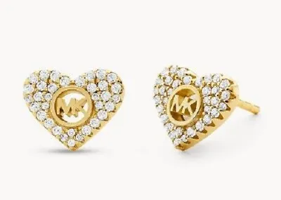 NWT Michael Kors Gold Tone Heart Padlock Stud Earrings MKJX7422710 • $59.99