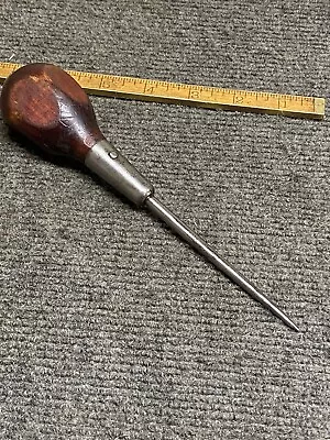 Rare Vintage Goodell Pratt Scratch Awl With Wooden Pentagon Shaped Handle No. 40 • $38