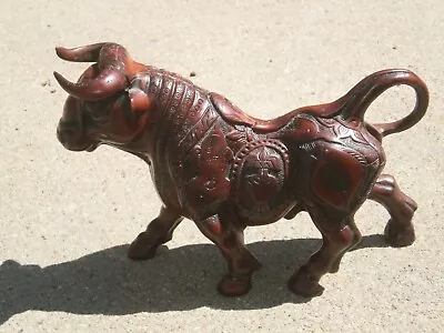 Vintage Hand Carved Bull India 1940's-50's  • $49.99