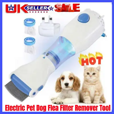 £11.25 • Buy Electric Vacuum Head Nit Anti Lice Comb Brush Pet Dog Flea Filter Remover Tool
