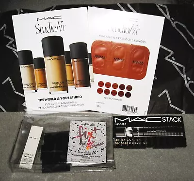 M·a·c Nc30 Powder Hydration Syrum  Mac Stack Mascara & More + Clear Makeup Bag • $19