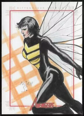 2012 Marvels Greatest Heroes Avengers SKETCH Card - Wasp By Noah Salonga • $74.95