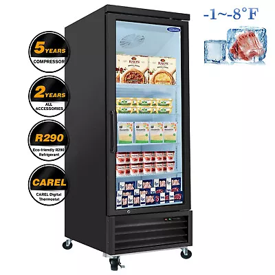 Commercial Reach-In Display Freezer 19.2 Cu.ft Glass Door W Heating Function • $1798