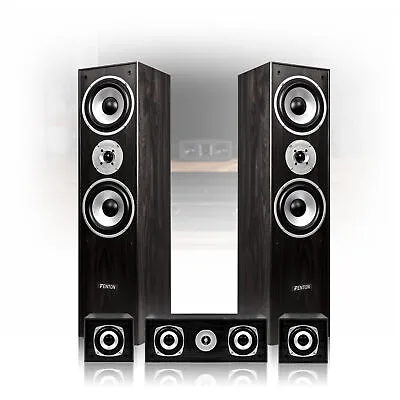 5.0 Surround Sound Speakers Black Finish Home Cinema Hi-Fi Theatre System 1150W • £165