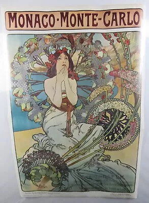 ALPHONSE MUCHA Monaco - Portal Publications (c.1970s) Art Nouveau Vintage Poster • $34.95