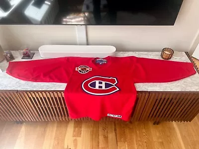 RARE VINTAGE 90s CCM NHL Center Ice Montreal Canadiens Practice Jersey Size S • $0.99