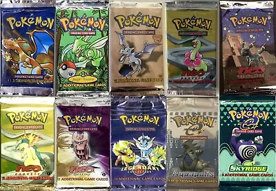 Pokemon Tcg Booster Packs Only 400 Packs Total Base Set Aquapolis Skyridge Neo • $3