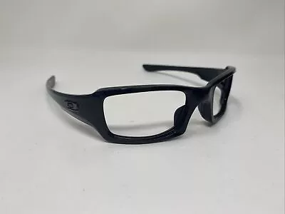 OAKLEY FIVES SQUARED GLOSSY BLACK SPORT WRAP SUNGLASSES Frame &485 • $65