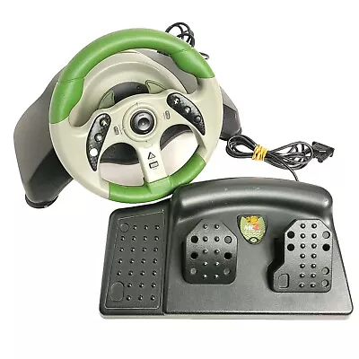 Vintage MAD CATZ 4530 MC2 Universal Racing Steering Wheel & Pedals For Xbox • $29.99