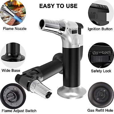 Micro Butane Gas Torch Lighter For Welding Soldering Brazing Tools Refillable • £7.39