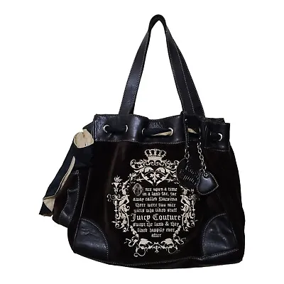 $124.99 • Buy Y2K Juicy Couture Royal Daydreamer Fairytale Brown Velour Shoulder Bag Purse